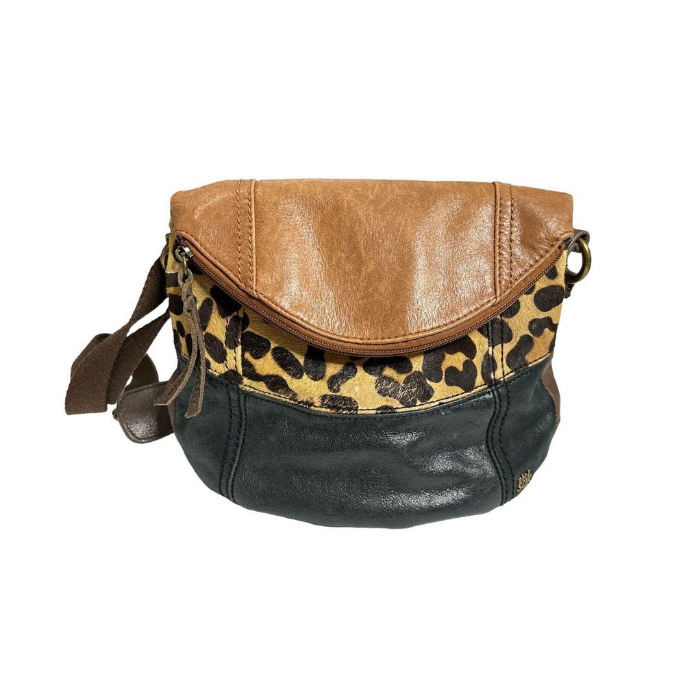 The Sak tricolor animal hair supple leather animal print slouchy crossbody hobo‎